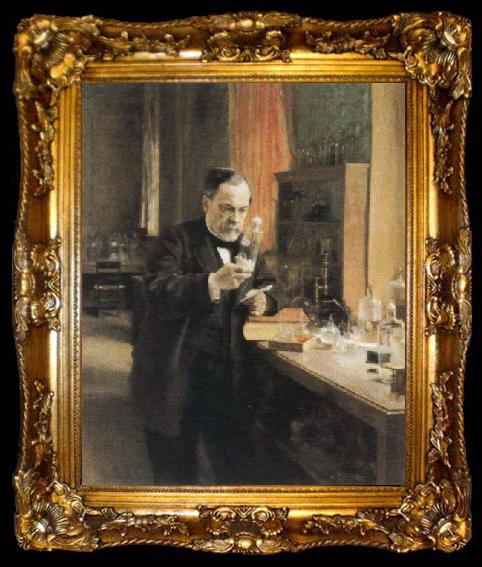 framed  Albert Edelfelt louis pasteur in his laboratory, ta009-2